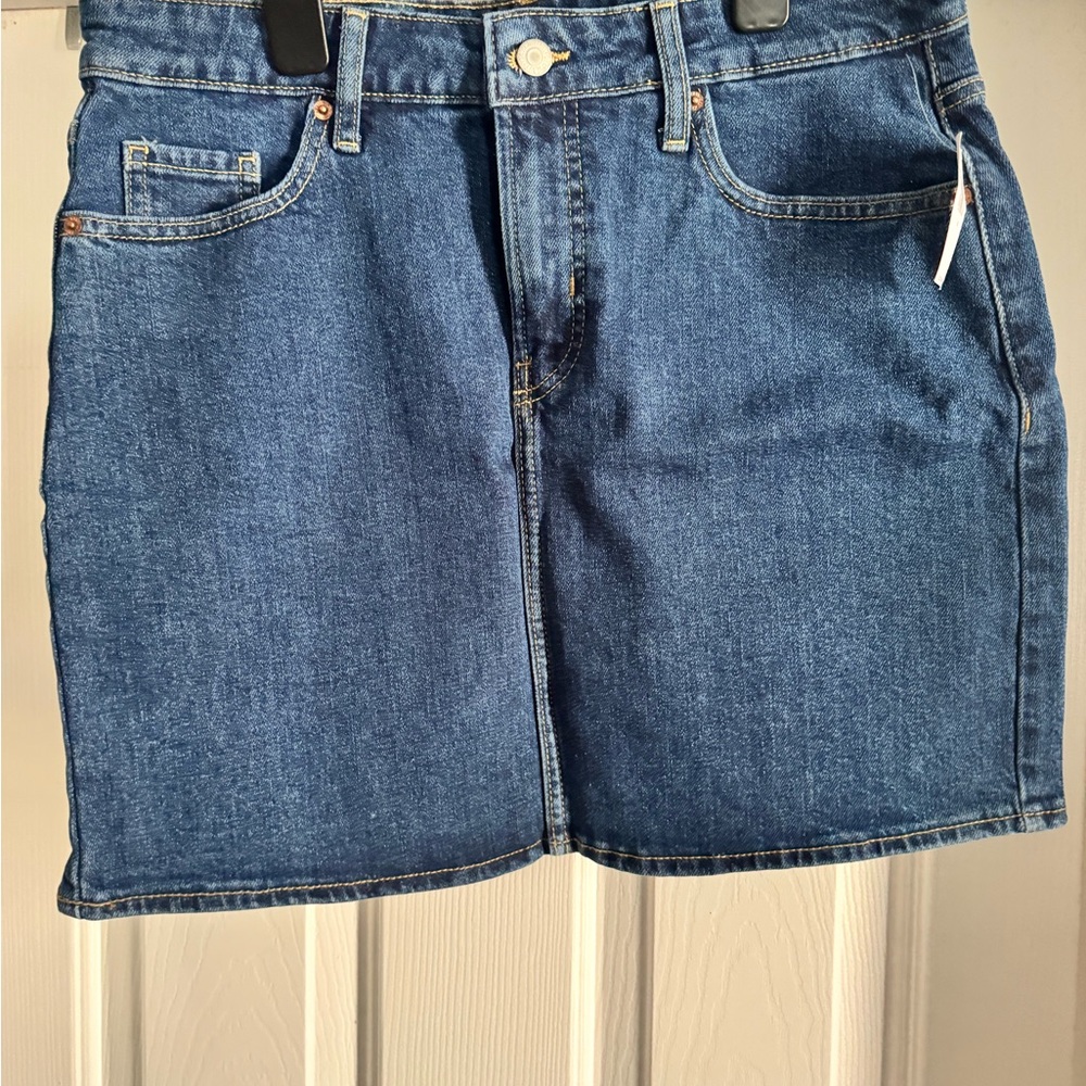 Denim mini skirt